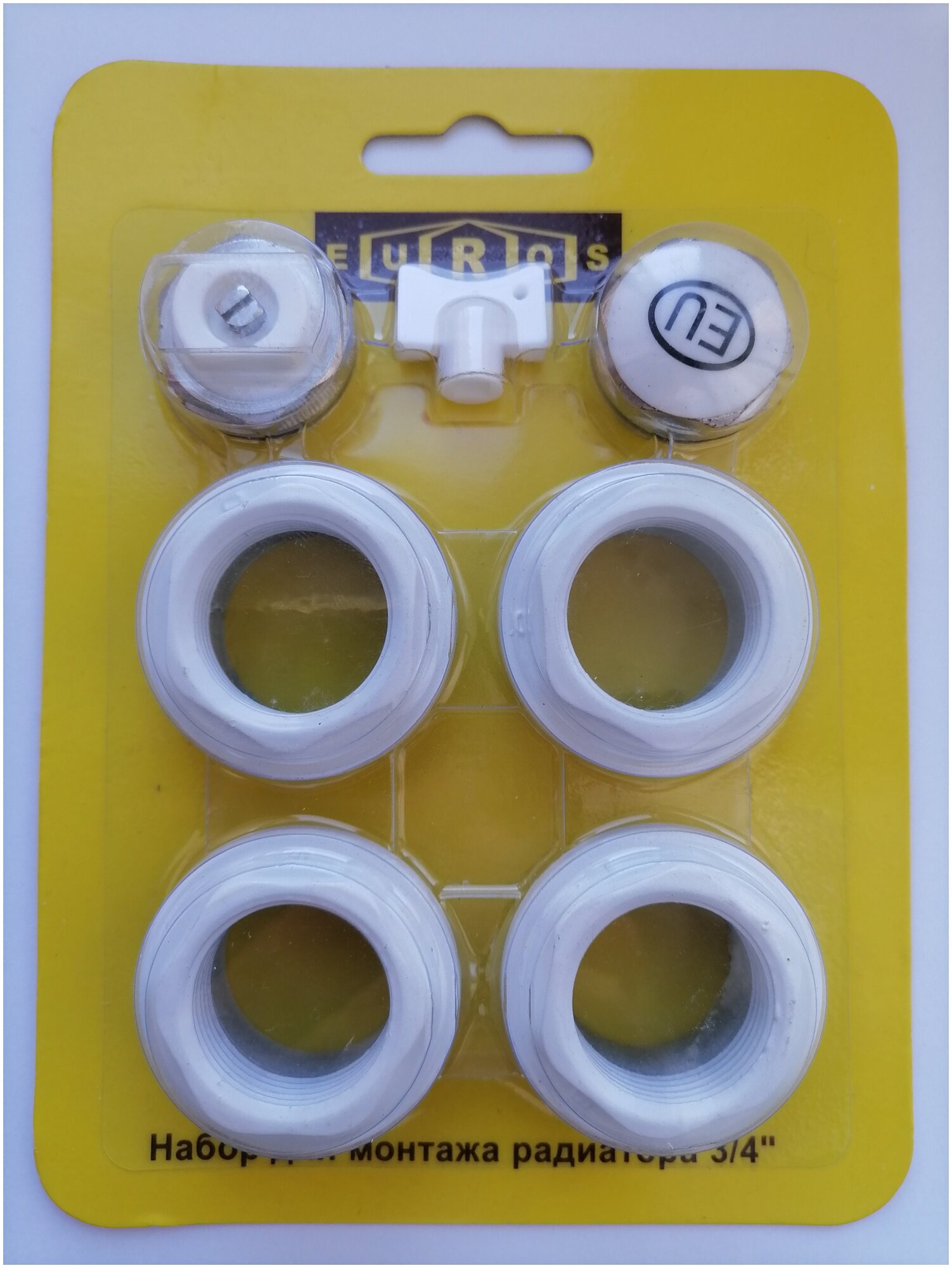 Монтажный комплект для установки радиатора Euros 3 4  универсальный  без кронштейнов в блистере