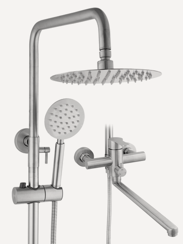 Изображение товара Душевая система тропический душ со смесителем и длинным поворотным гусаком SUS 304