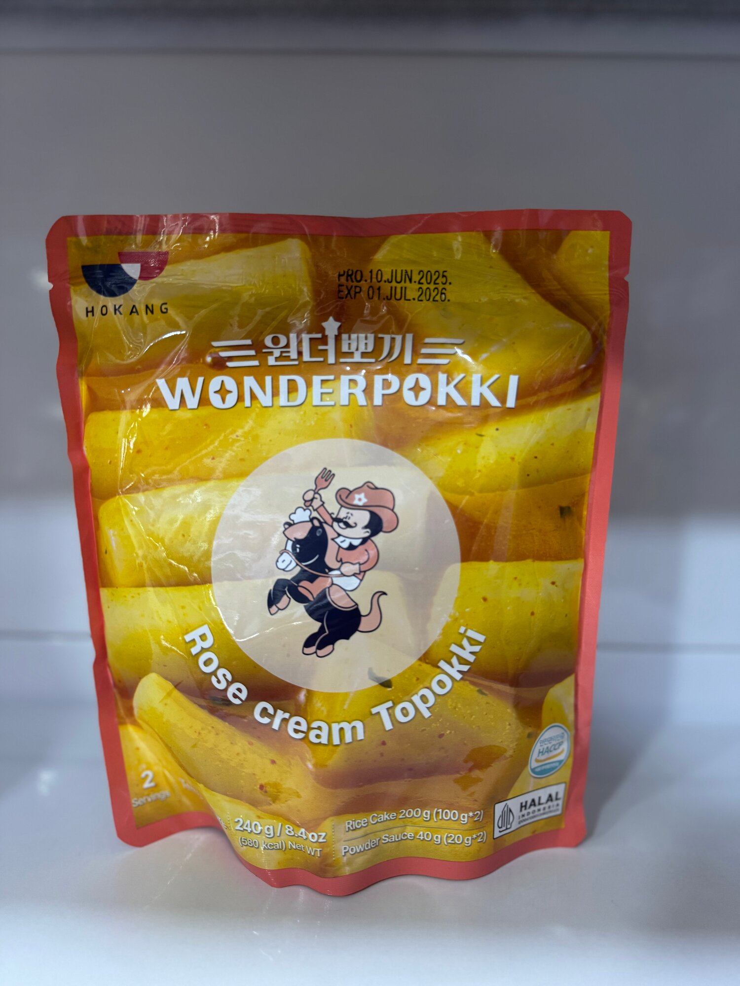WONDERPOKKI , Rose crem Topokki' 240 г вкусные и быстрые в приготовлении