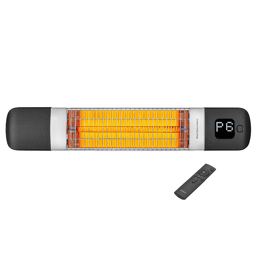 Инфракрасный обогреватель Luxeva Pro-WL mini black настенный с пультом 12 кВт площадь обогрева 12 м²
