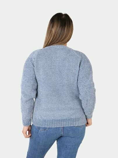 Свитер размер One Size, , синий меланж — фото 1