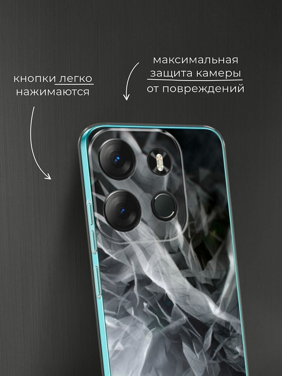 Чехол на Tecno Spark Go 2023/Infinix Smart 7 / Текно Спарк Гоу 2023/Инфиникс Смарт 7 с принтом "Абстракция 9" — фото 1