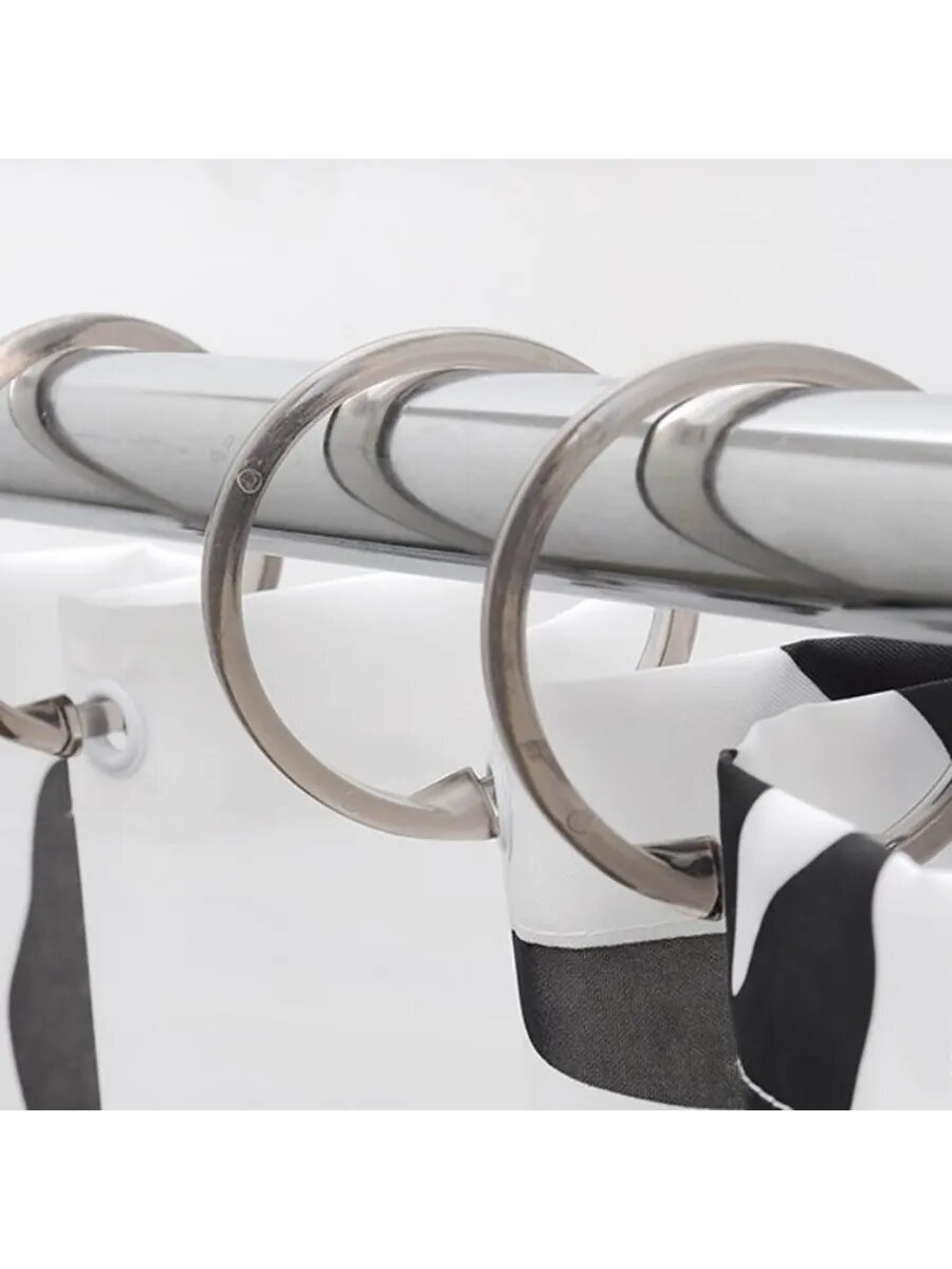 Кольца для штор Lokee black 12 шт серые — фото 1