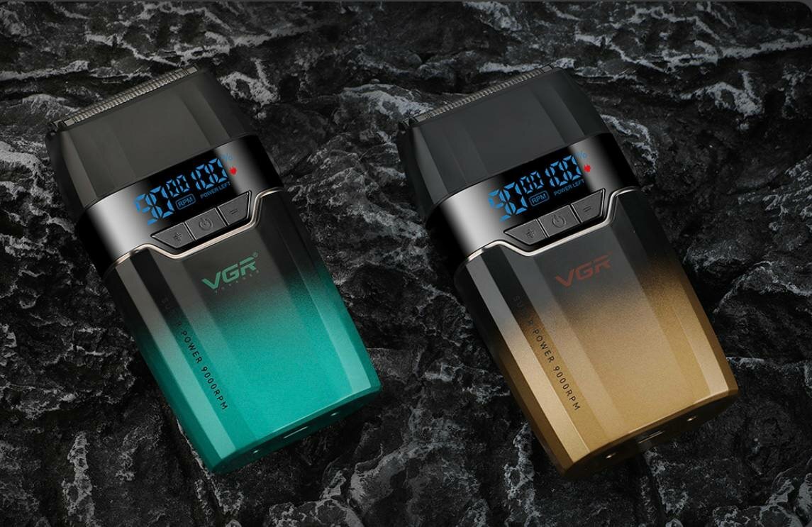 Электробритва VGR V-308, со встроенным триммером, беспроводной портативный шейвер