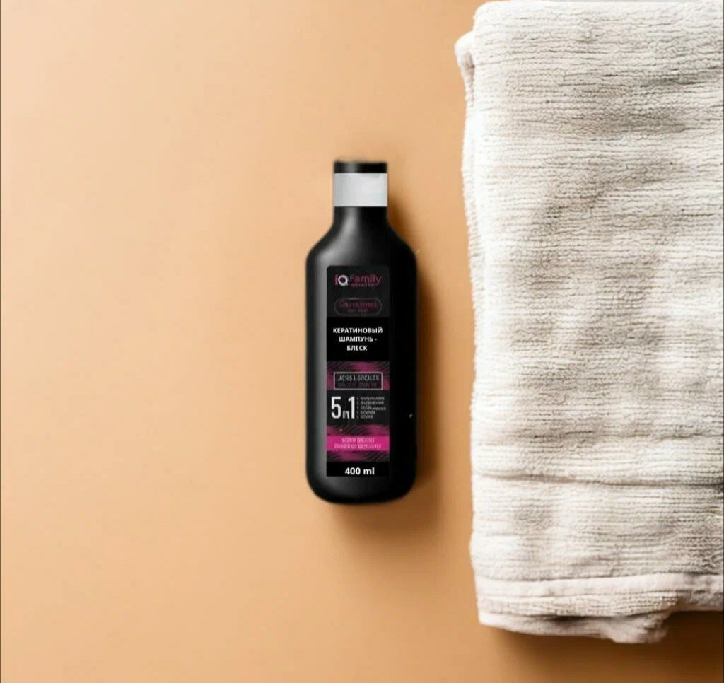 Шампунь Кератиновый, для всех типов волос, без раздражений, блеск