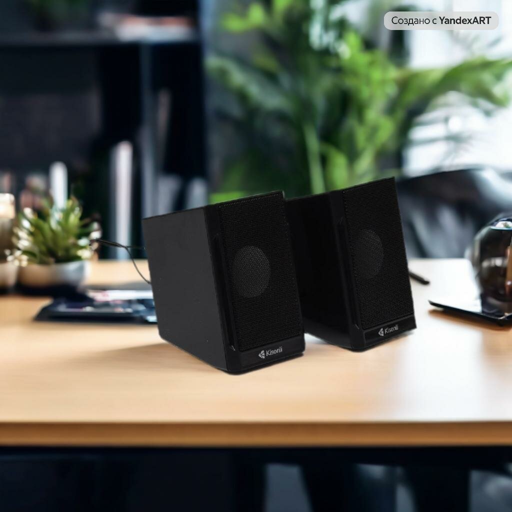 Акустика Kisonli Т020: портативная стерео система с USB-питанием и 3,5 мм разъемом