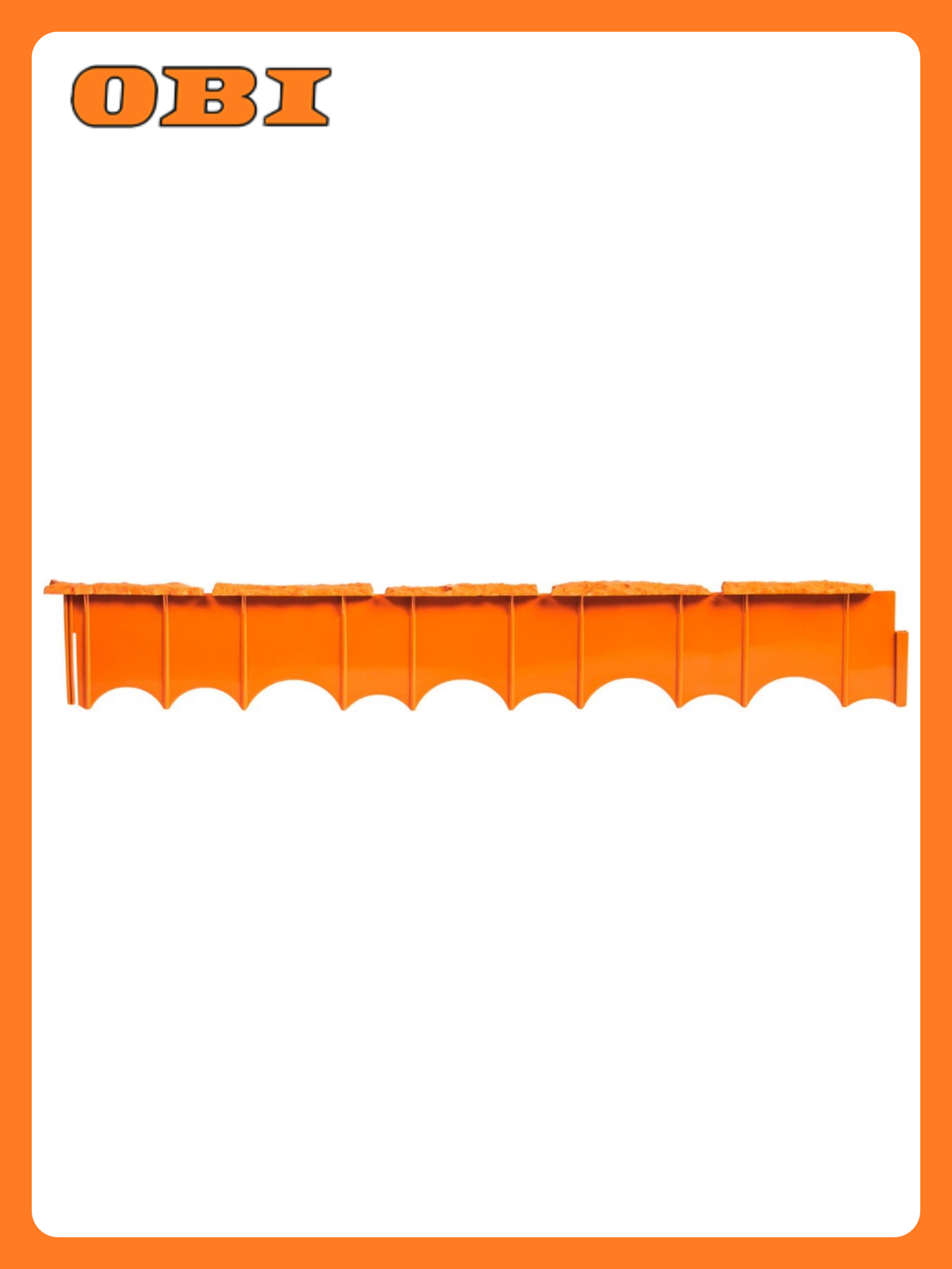 Декоративный бордюр Камешки Standartpark терракотовый 075х0037х0125 м