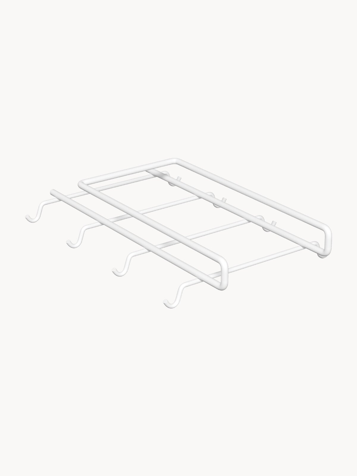 Держатель для кружек подвесной кухонный металлический, цвет белый