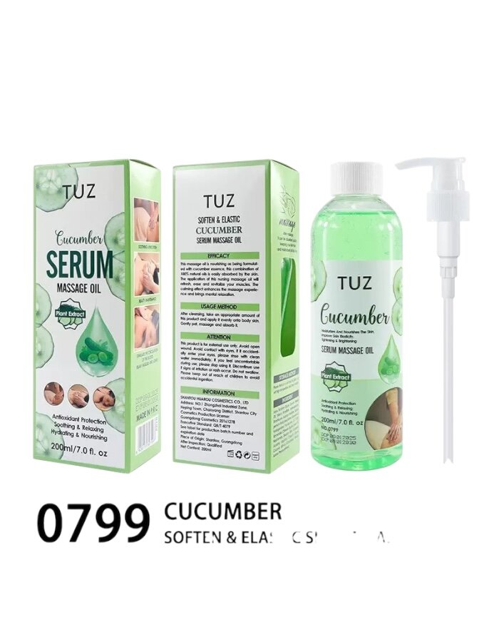 Массажное масло TUZ, для лица и тела, универсальная формула, 200мл