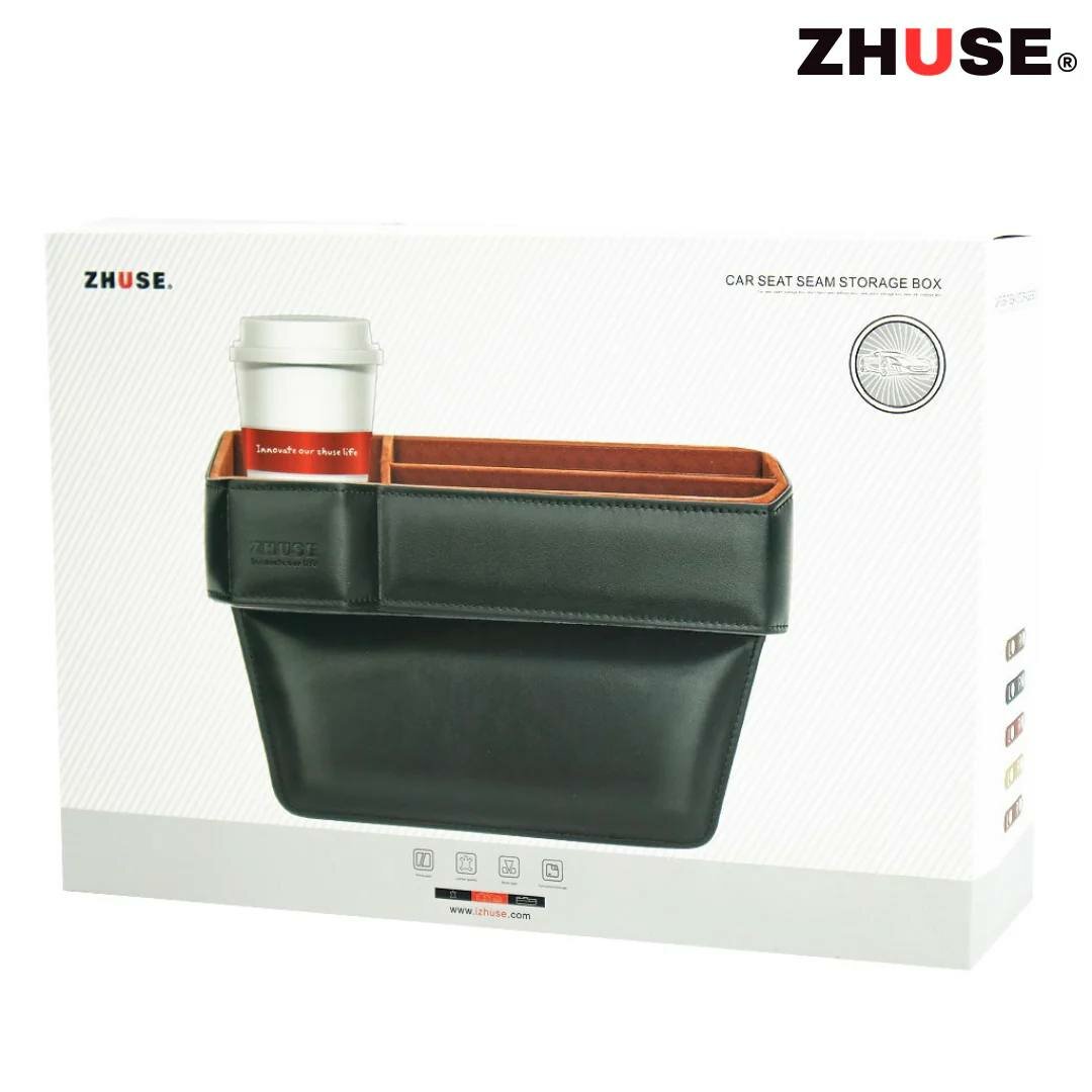 Органайзер для автомобиля ZHUSE Car Seat Seam Storage Box с подстаканником