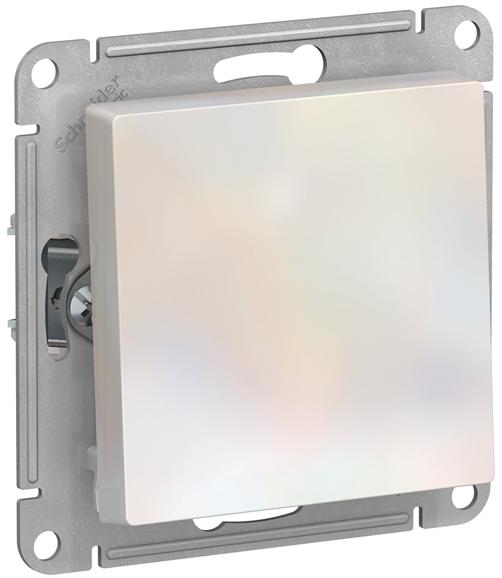 Выключатель одноклавишный встраиваемый Schneider Electric Atlasdesign 10 A жемчуг