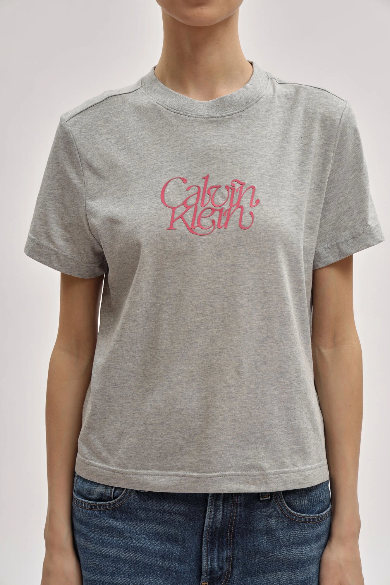 Футболка Calvin Klein Jeans, размер XL, серый — фото 1