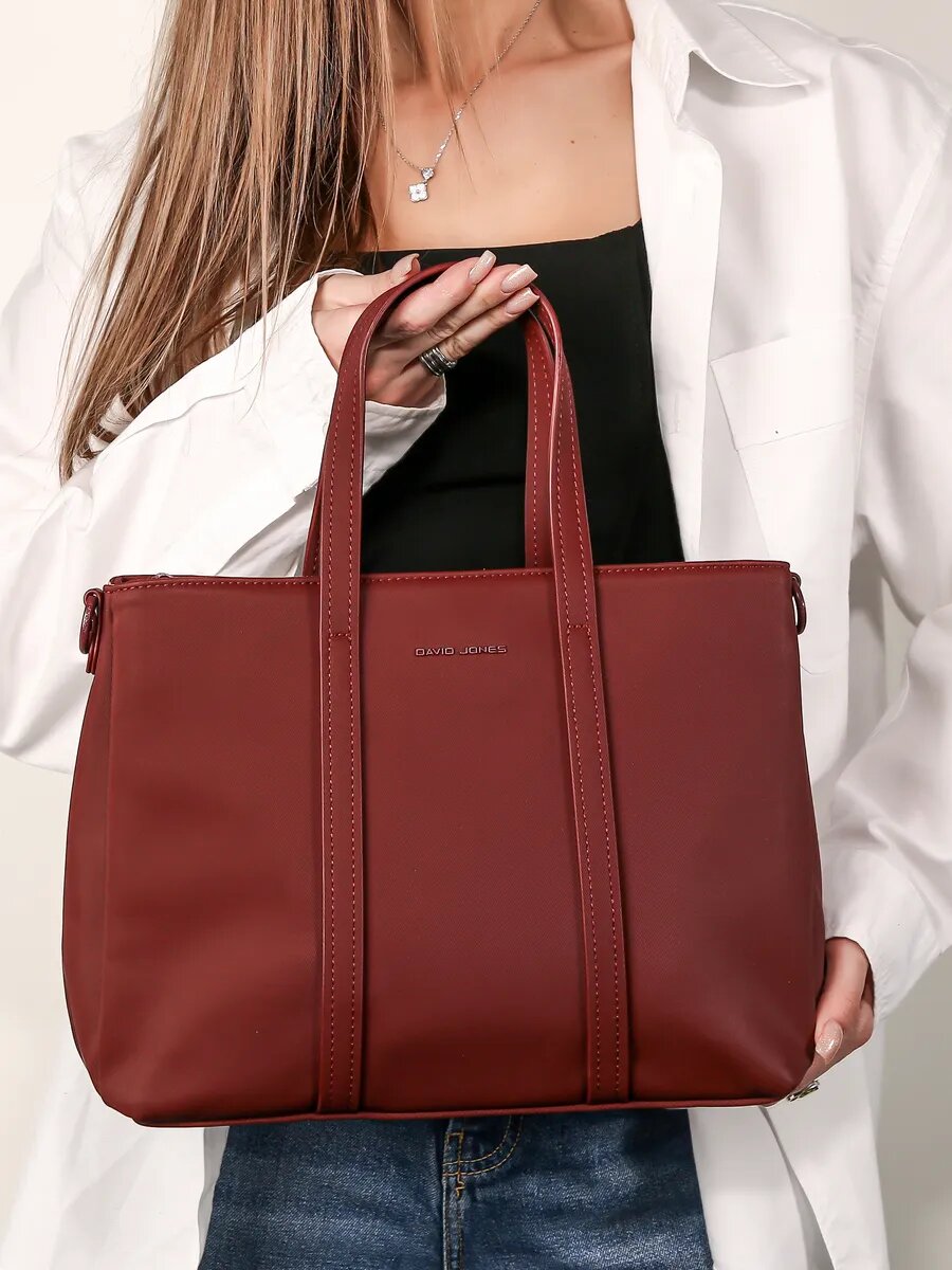 Сумка тоут DAVID JONES, бордовый — фото 1