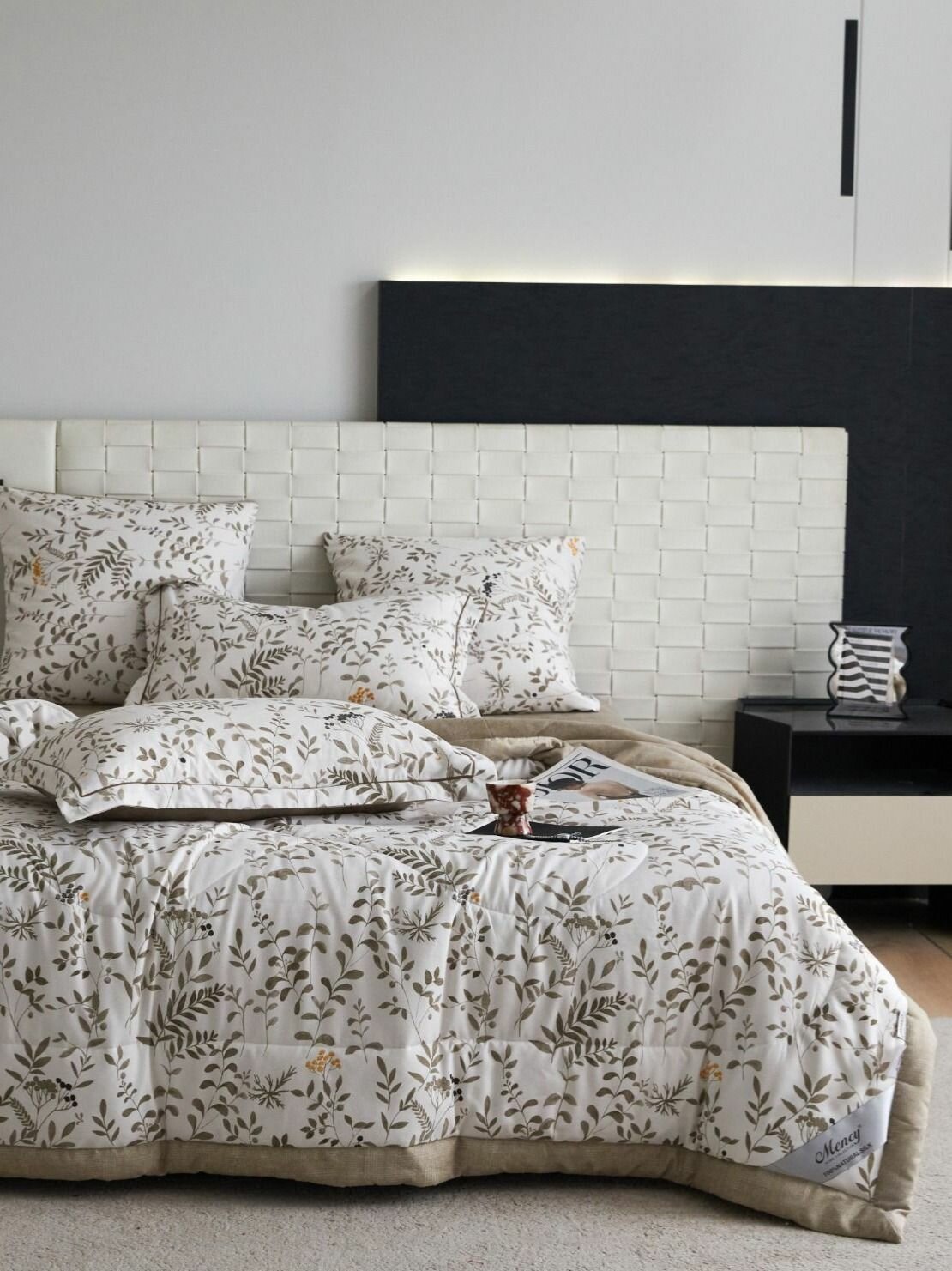 Постельное белье 1 5 спальное с одеялом Сатин Mency MEN-8