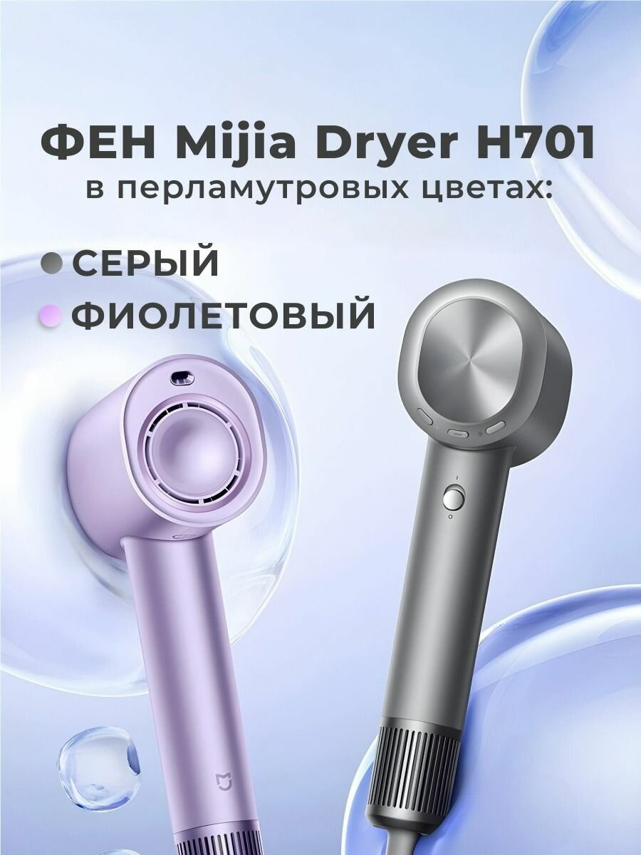 Фен для волос Mijia Hair Dryer H701 Фиолетовый