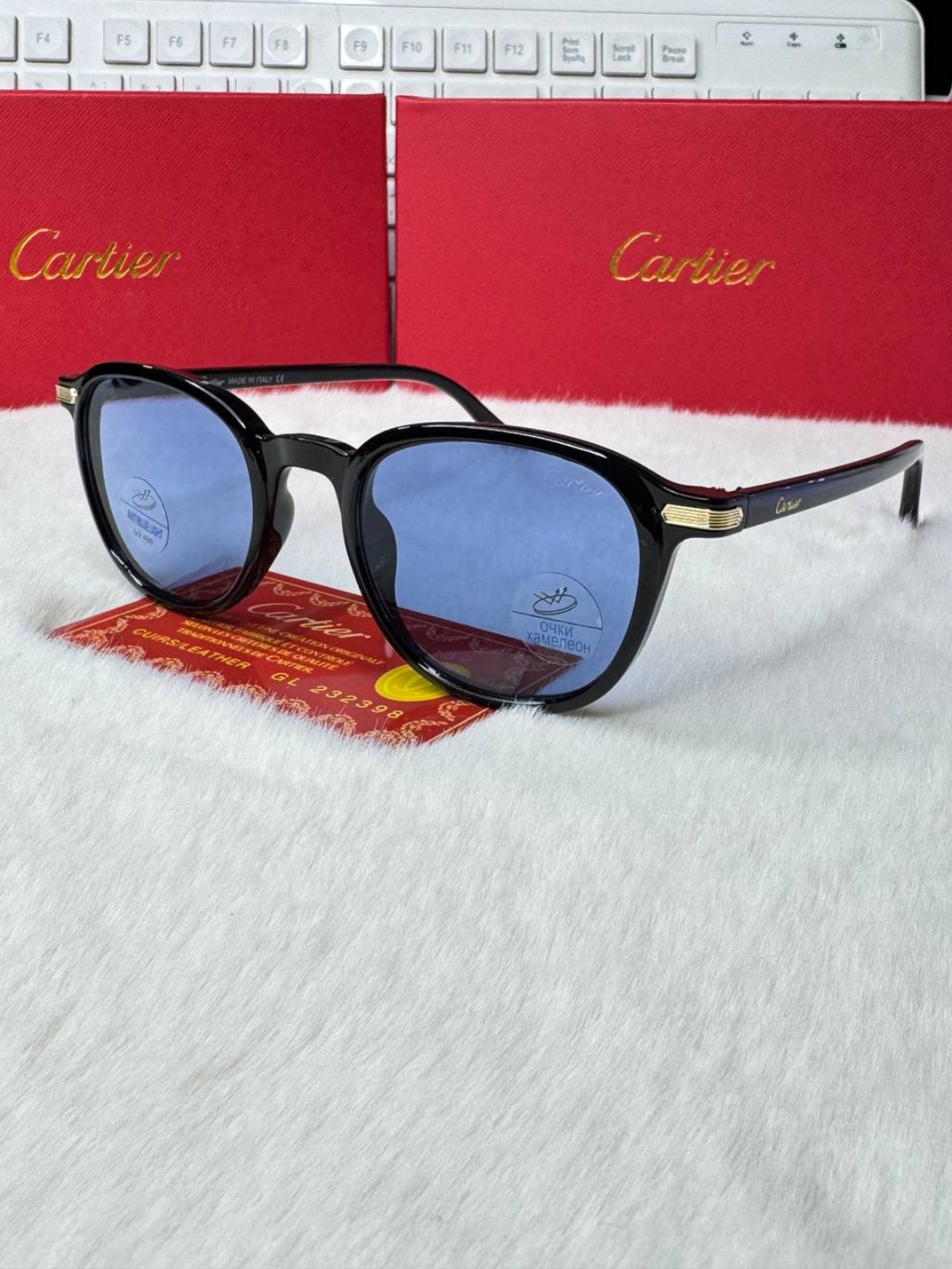 Солнцезащитные очки Cartier, синий — фото 1