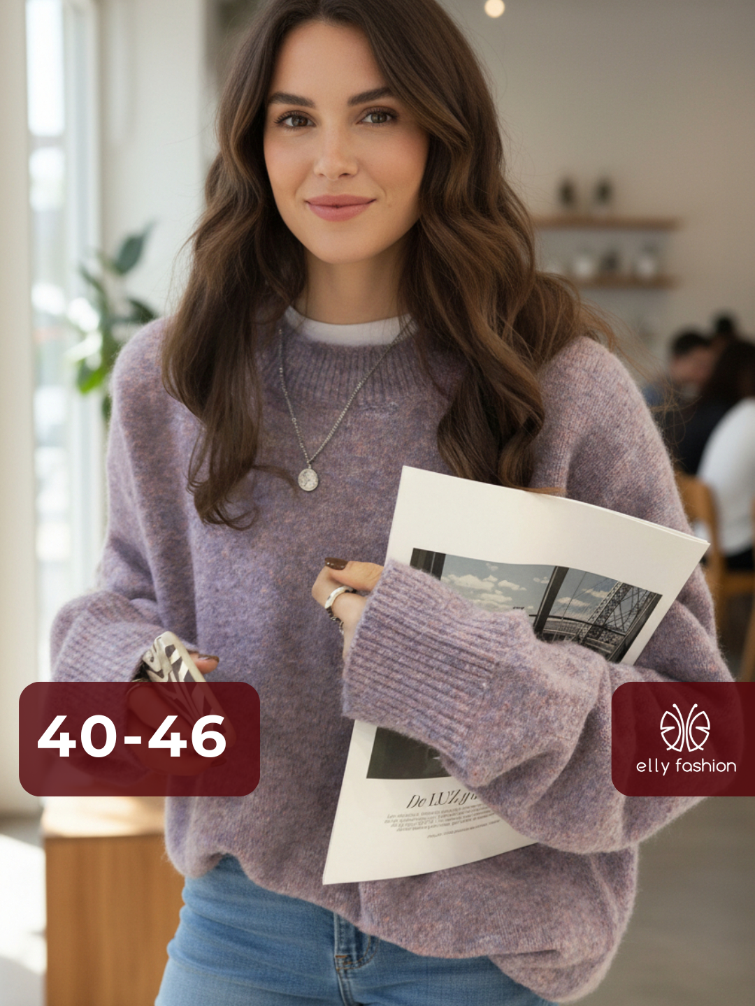 Свитер  Свитер вязаный оверсайз теплый