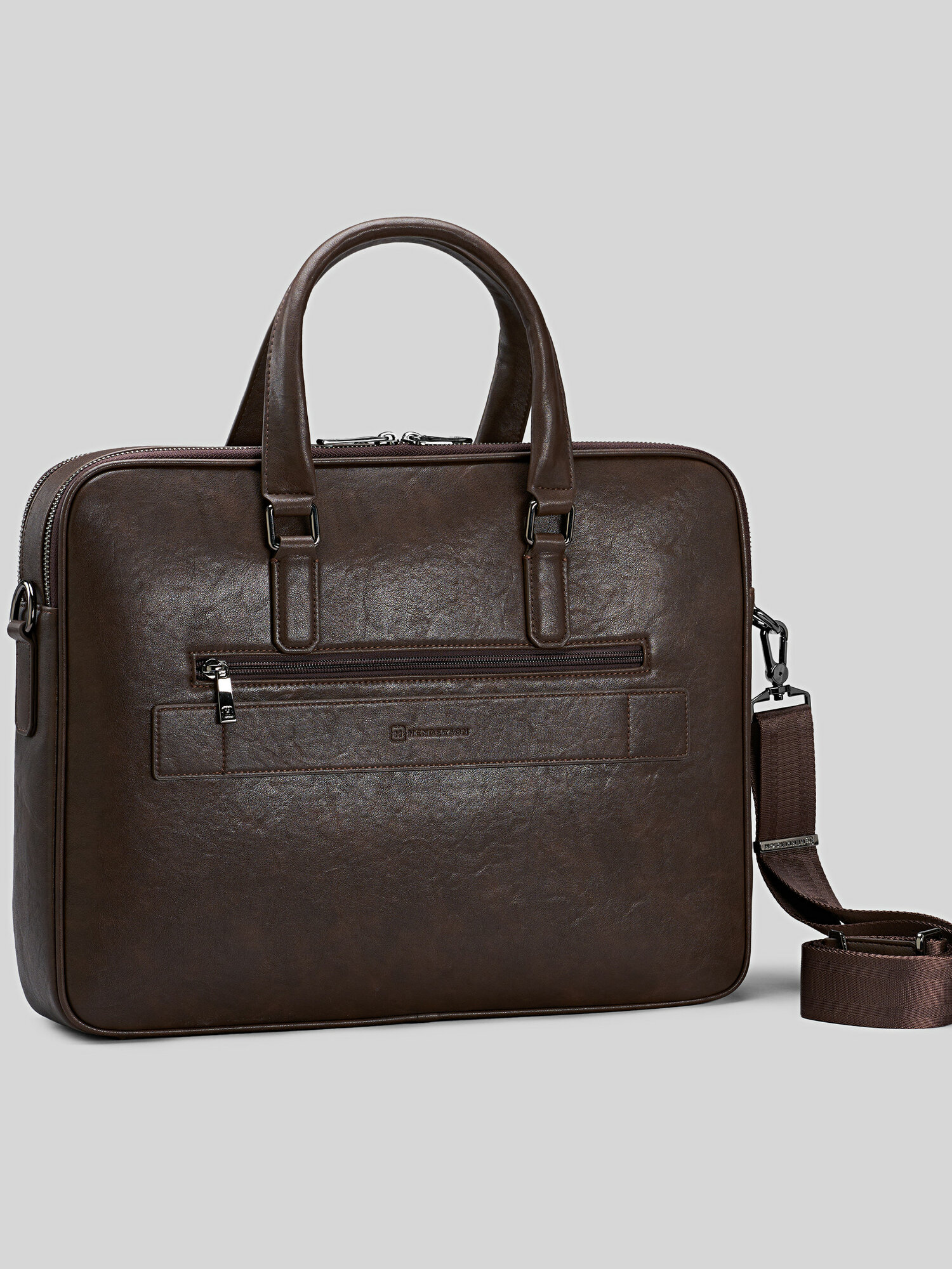 Портфель HENDERSON, темно-коричневый — фото 1