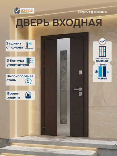 Изображение товара Дверь входная металлическая с терморазрывом TRL 200 (ТТ5-К303) Левая 860х2050