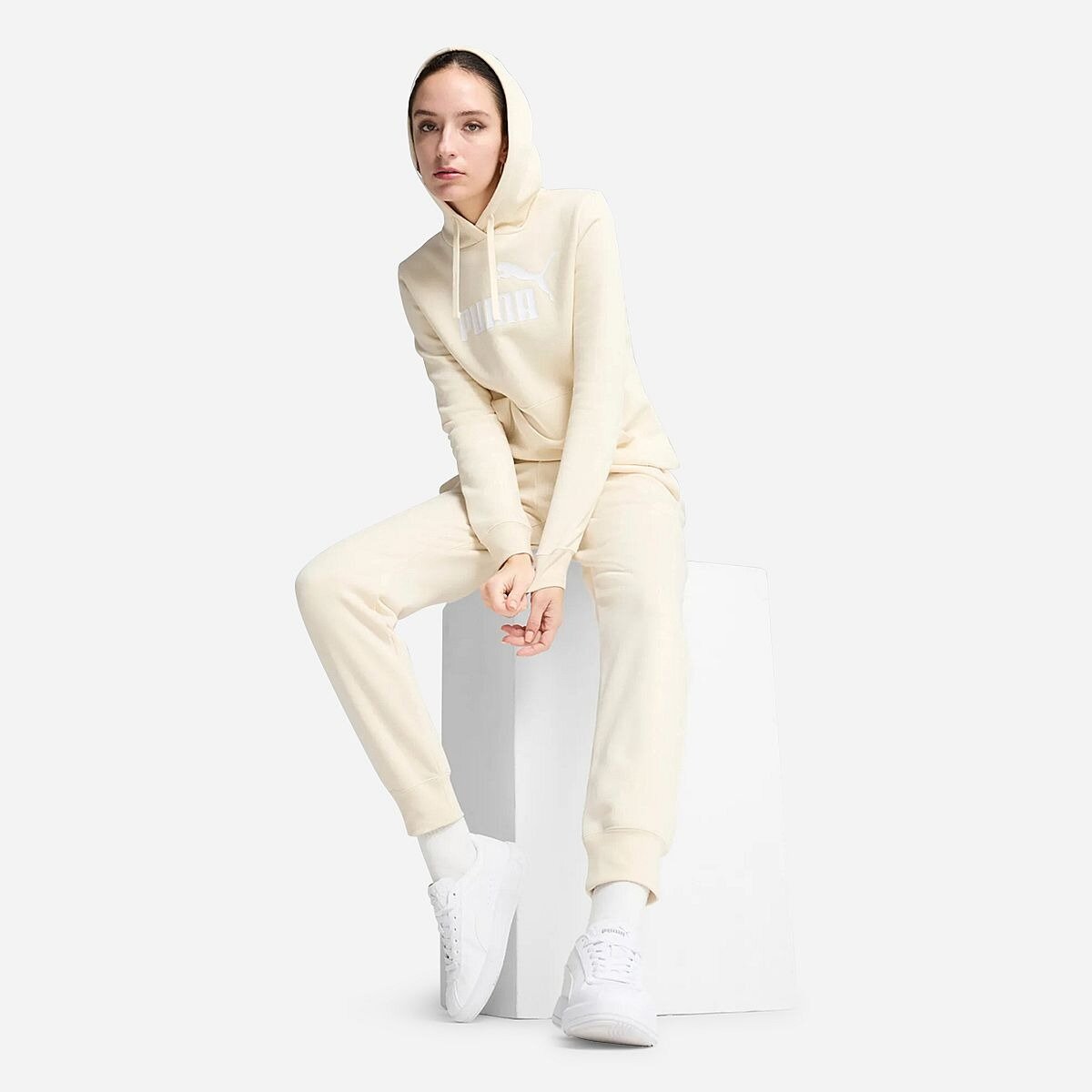 Худи PUMA ESS No. 1 Logo Hoodie FL, размер XS, , оливковый — фото 1