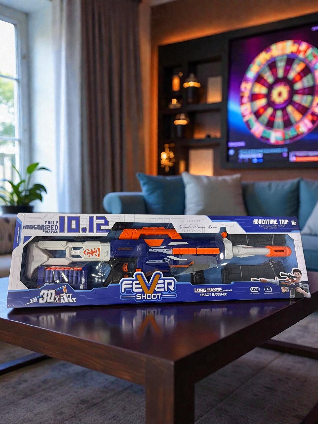 Игрушечный автомат с мягкими пулями, автомат (FEVER SHOOT) для детей