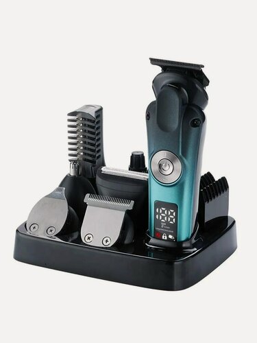 Изображение товара Мужской комплект для стрижки 6-в-1 электрическая бритва триммер для волос бороды и носа