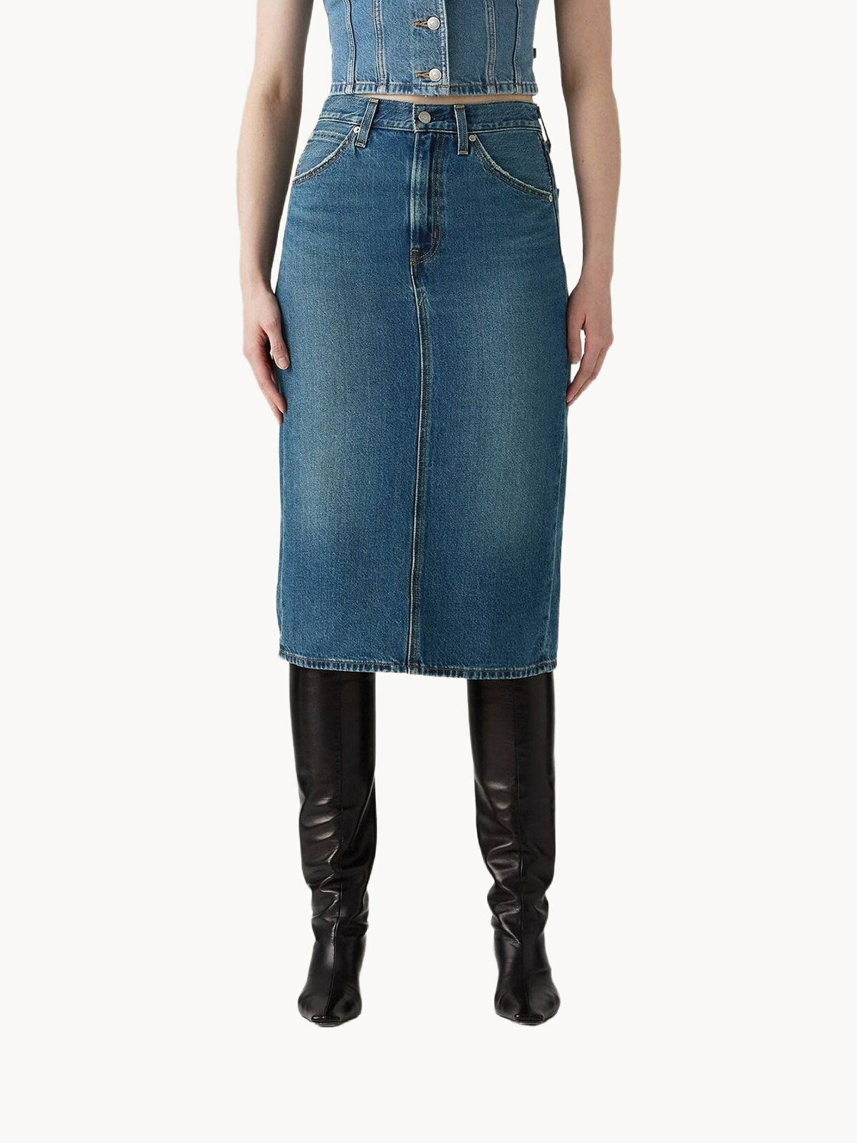 Юбка Levi's, размер 28 JEAN, синий