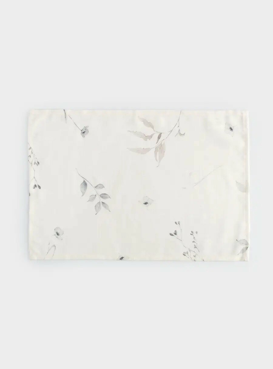 Салфетка под приборы, 30✕45 см, полиэстер, молочная, Полевые цветы, Flower melody (Anna Lafarg)