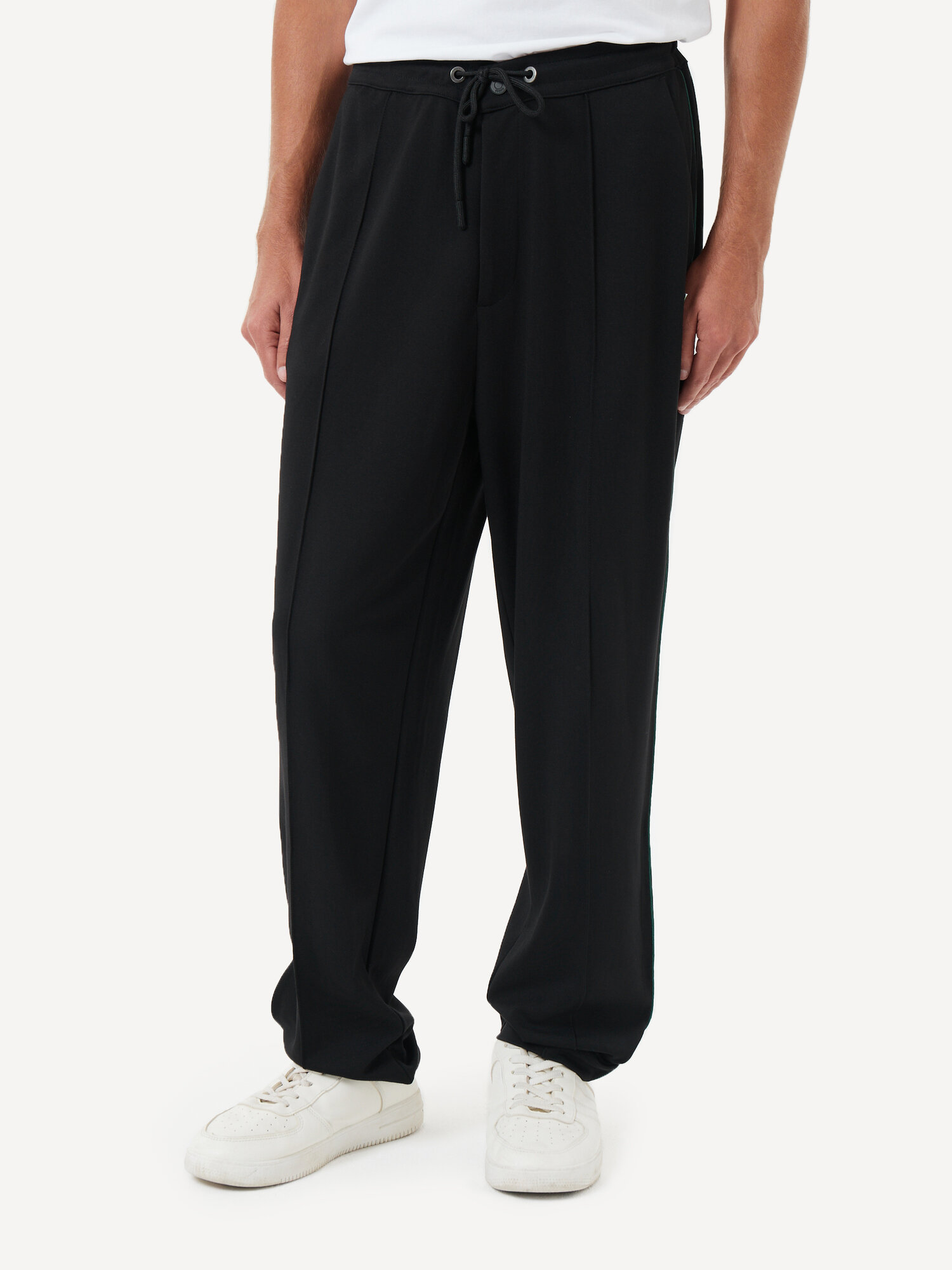 Брюки GUESS INTERLOCK PANTS, , размер 2XL, черный