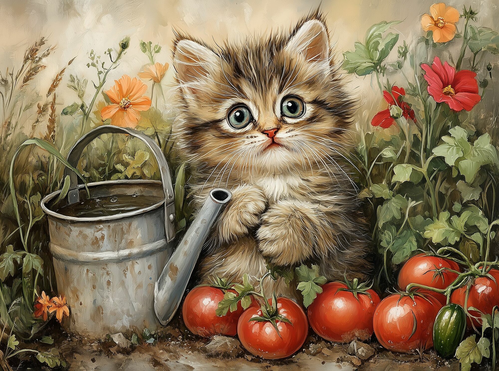 Пазл Алма мини 150 деталей. Котенок в огороде — фото 1