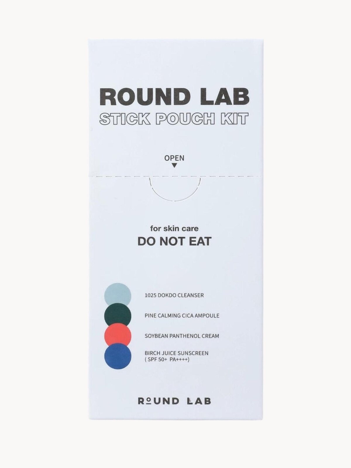 Набор саше: пенка + сыворотка + крем + санскрин Round Lab Stick Pouch Kit 3 мл х 12 шт