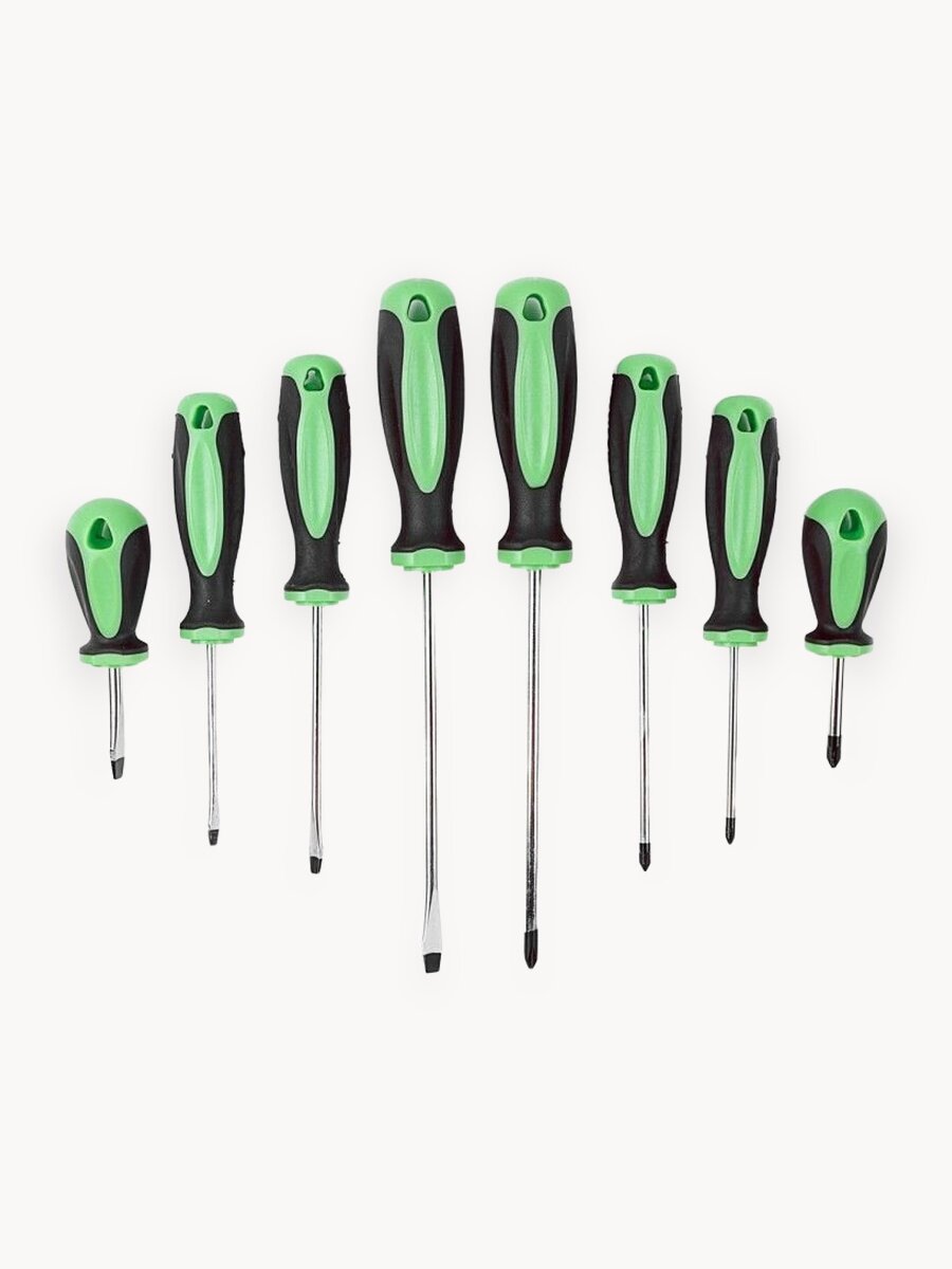 Набор отверток Помощник P017K, 8 предметов (PH/SL), в блистере