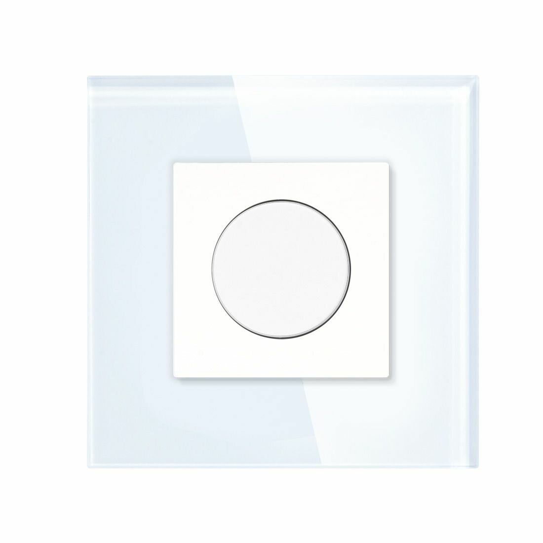 фото Выключатель диммер, поворотный светорегулятор, панель закаленное стекло