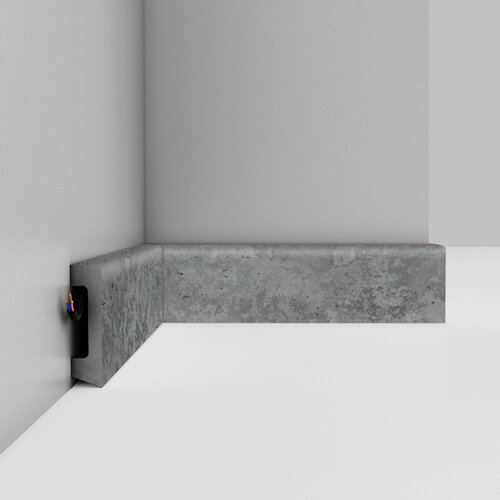 Изображение товара Плинтус дюрополимер напольный DECOMASTER (декомастер), 58х16х2400 мм, D234-1629 ДМ бетон