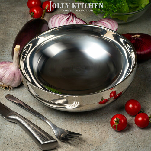 Миска изотермическая Jolly Kitchen двойные стенки глянцевая 21 см