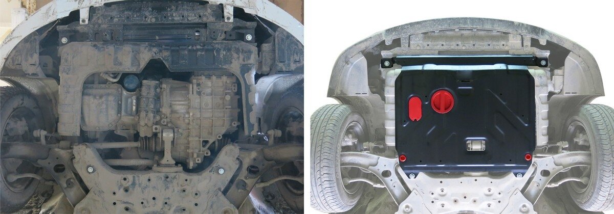 Защита картера и КПП Hyundai Solaris I 2010-2017/Kia Rio III 2011-2017, 111.02343.1 — фото 1