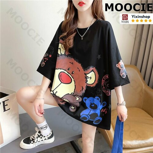 фото Футболка moocie, размер one size, черный 11