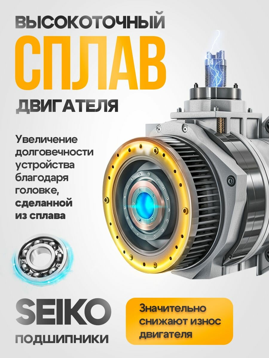Аккумуляторная болгарка (мини УШМ) Schwarz, 2 аккумулятора 2 Ач 12 В, 22000 об/мин, для труднодоступных мест — фото 1