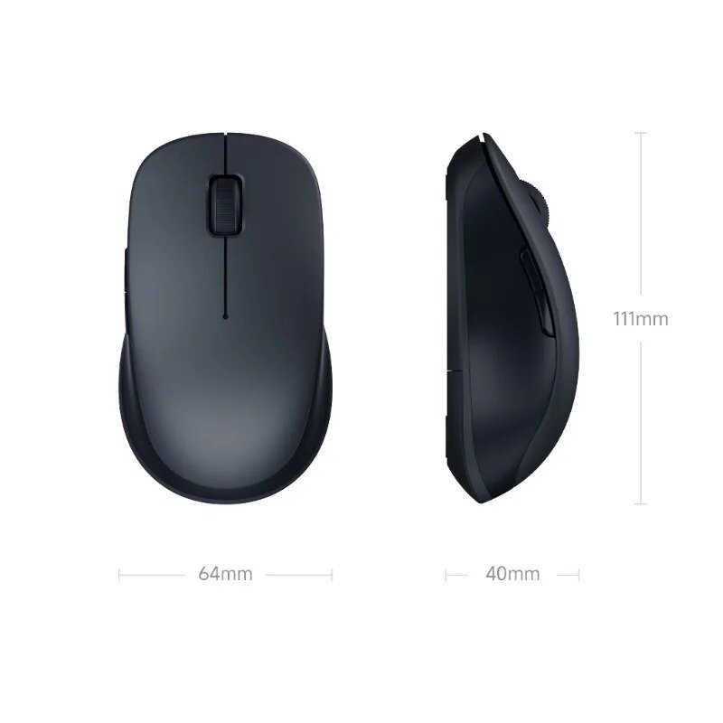 Упаковка мыши Xiaomi Mouse Wireless Dual Mode 2 в черном цвете