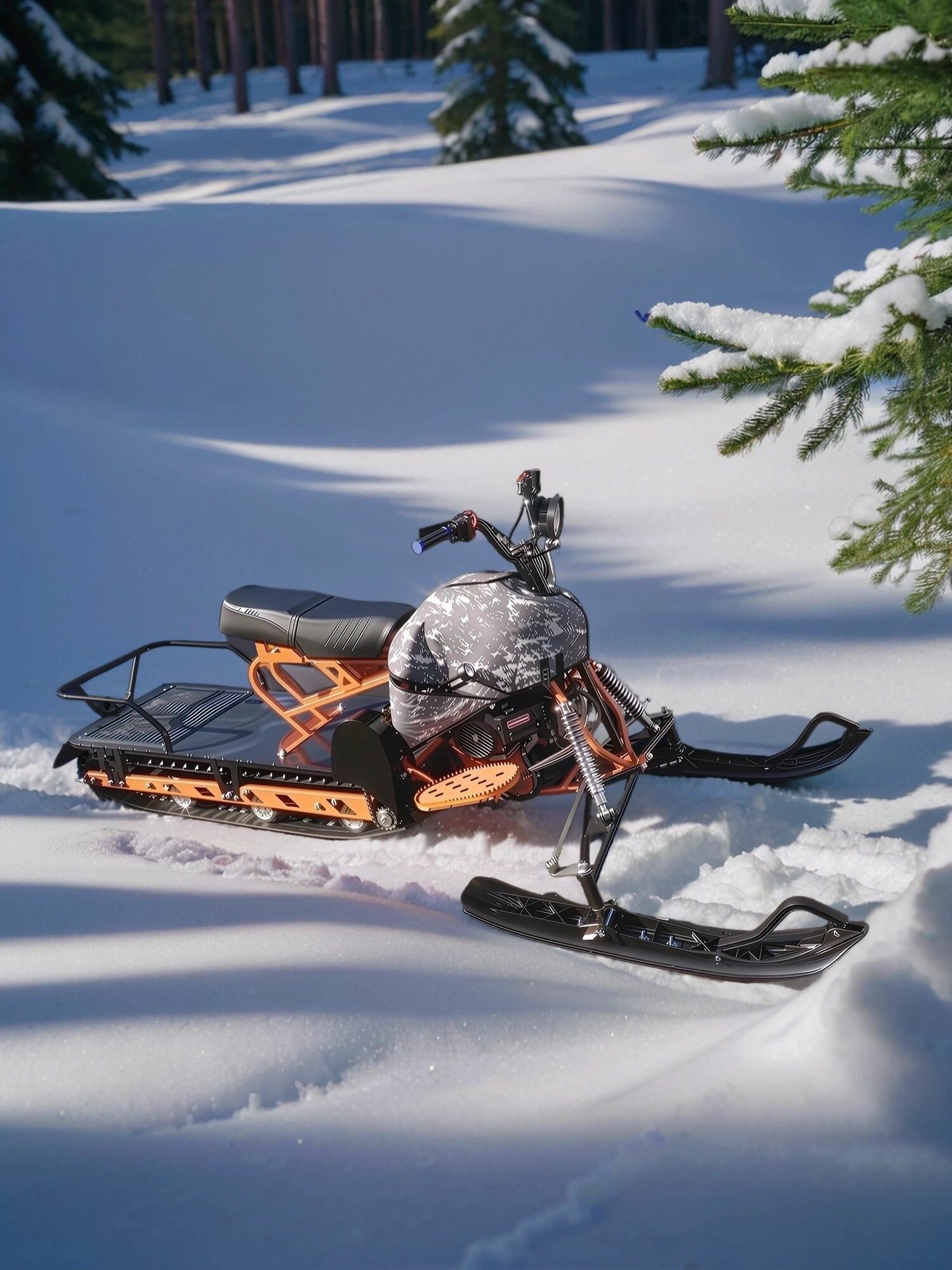 Снегоход компактный ЛИДЕР-СИГМА-4 (гусеница 2828мм; дв. Динго 180 с реверсом; вариатор)