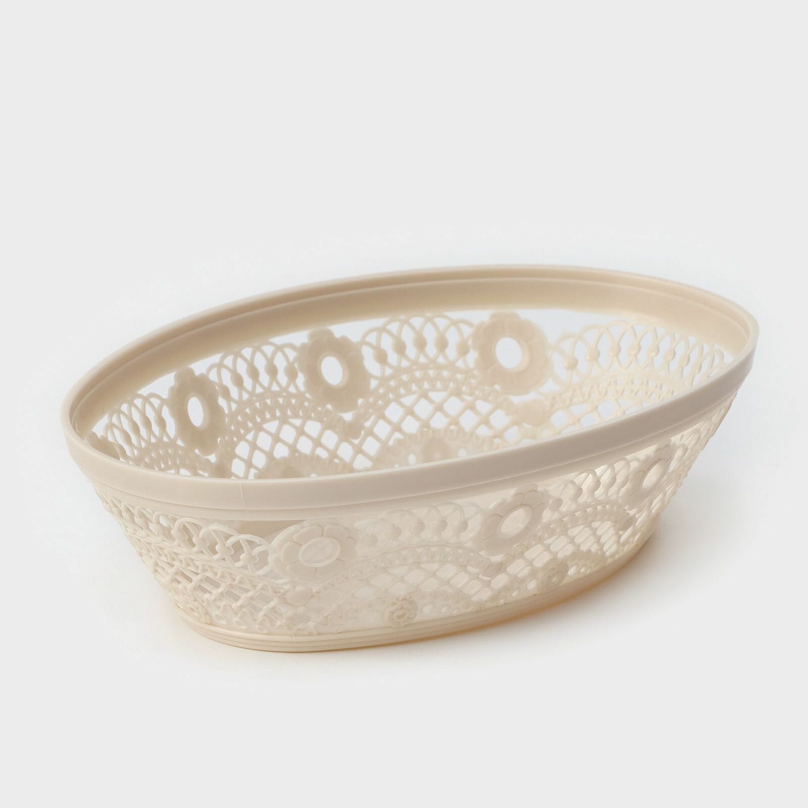 Корзинка для хлеба и фруктов Альтернатива Кружево  пластик 23 17 6.5 см