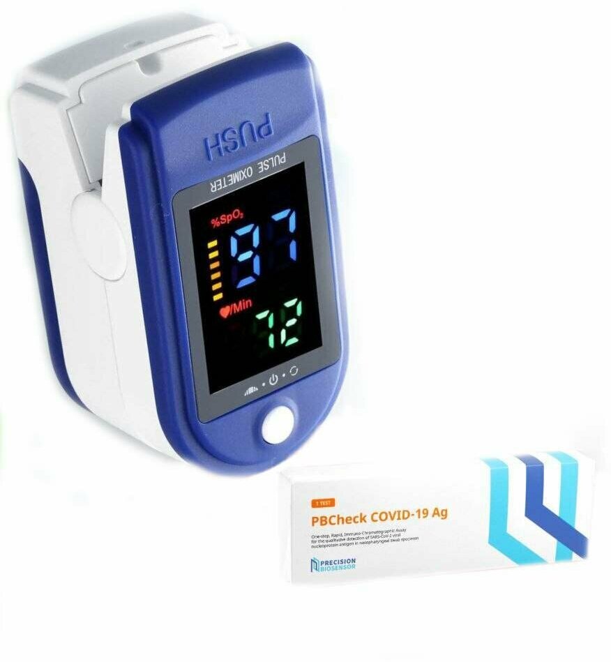 Пульсоксиметр (кислородомер, оксиметр) на палец Fingertip Pulse Oximeter LK 88