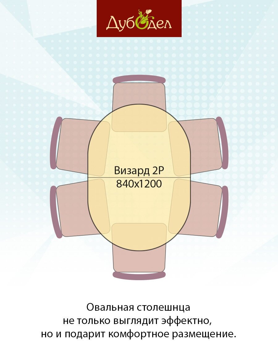 Стол кухонный Дубодел Визард 2Р раздвижной овальный (Д*Ш*В) 120*84*77см. Слоновая кость - фотография № 11