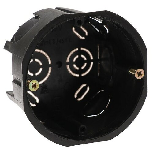 Коробка установочная TUNDRA 68х45 мм IP20 для сплошных стен цвет черный 700₽