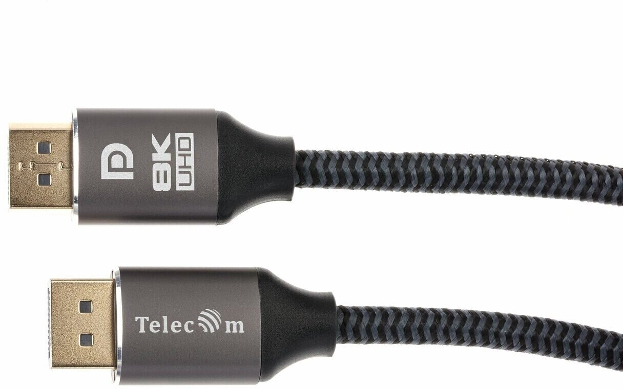 Кабель аудио-видео Telecom TCG750-1.5M, DisplayPort (m) - DisplayPort (m) , 1.5м, GOLD серый Noname - фото №3
