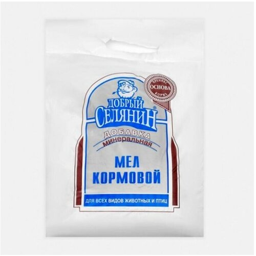 Мел кормовой Добрый селянин для животных и птиц, 2,5 кг, 1 шт.