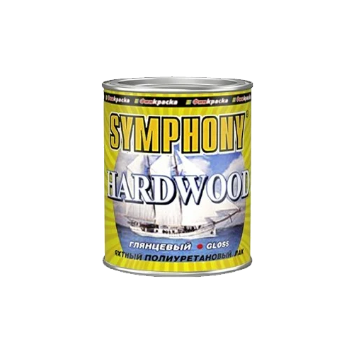 SYMPHONY Лак для дерева яхтный Symphony Hardwood глянцевый 9 л , Прозрачный