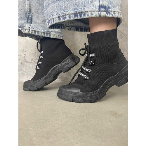 фото Ботинки , размер 36, черный нет бренда