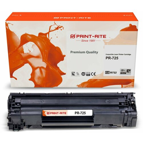 Картридж лазерный Print-Rite TFH899BPU1J PR-725 725 black ((1600стр.) для Canon i-Sensys 6000/6000b) (PR-725) print rite картридж совместимый принтрайт print rite pr 725x cartridge 725 черный 1 6k