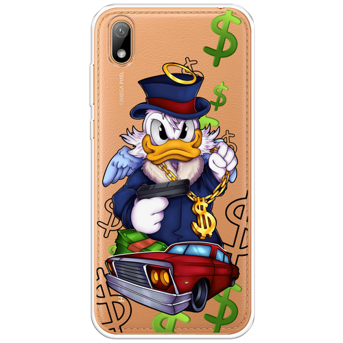 Силиконовый чехол на Honor 8S / Хонор 8S Scrooge McDuck with a Gold Chain, прозрачный силиконовый чехол на honor 100 хонор 100 scrooge mcduck with a gold chain прозрачный